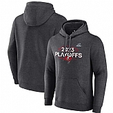 Men's Tampa Bay Buccaneers Heather Charcoal 2023 Playoffs Fleece Pullover Hoodie,baseball caps,new era cap wholesale,wholesale hats